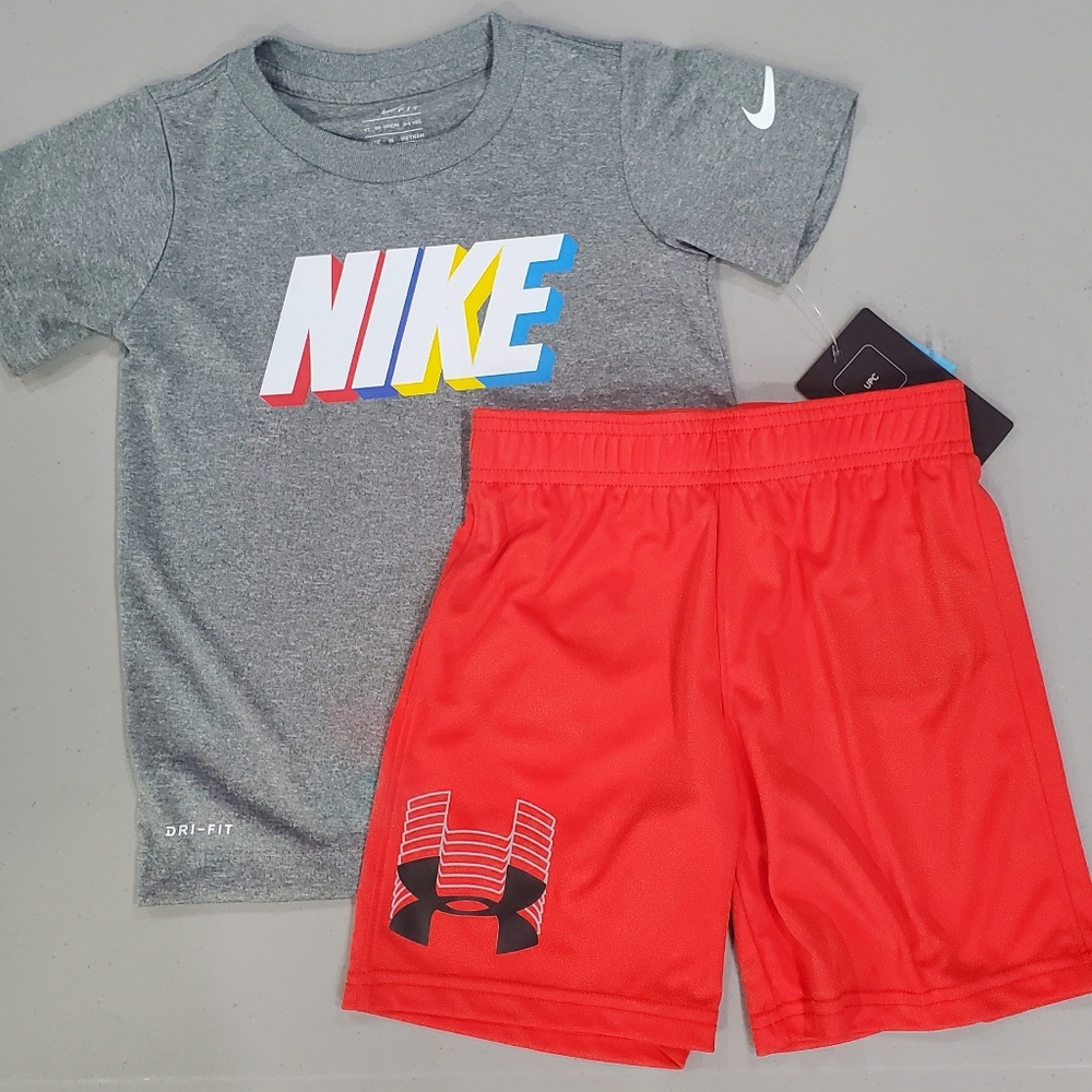 🆕️ Nike Tee * Under Armour Shorts
